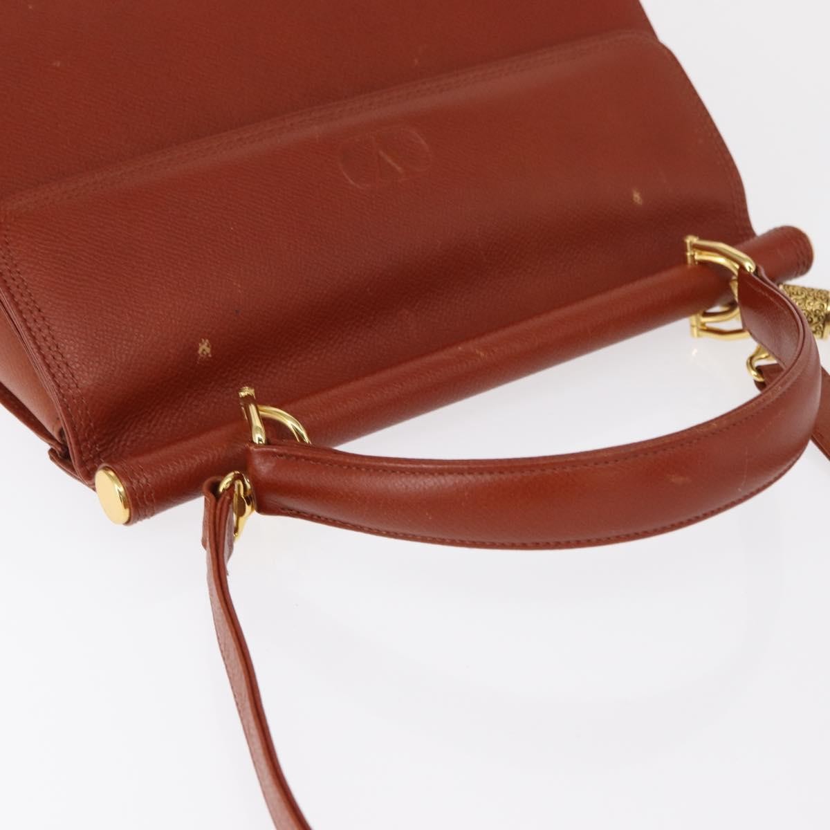 Valentino Garavani Vintage Handbag Leather, BROWN, LEATHER, Handbag
