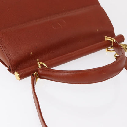 Valentino Garavani Vintage Handbag Leather, BROWN, LEATHER, Handbag