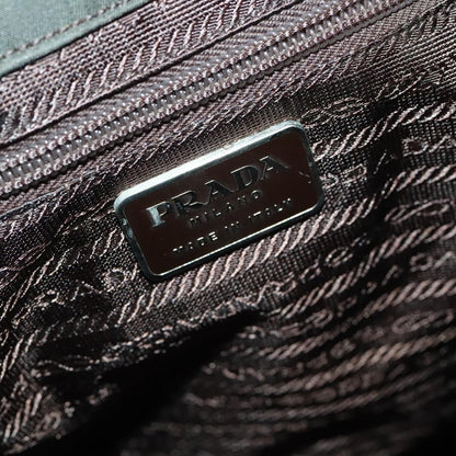 Prada Front Pocket Buckle Backpack Nylon, Khaki, Nylon, Backpack