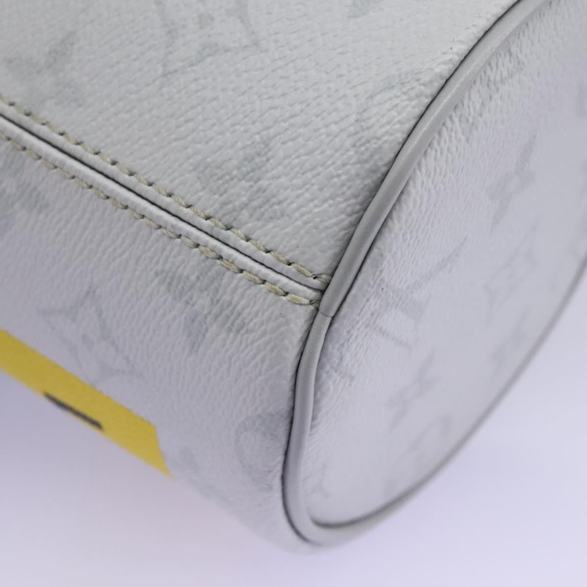 Louis Vuitton Chalk Nano Bag Limited Edition Logo Story Monogram Canvas, Gray, Canvas, Clutch