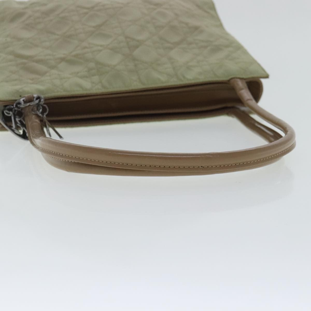 Christian Dior Vintage Tote Cannage Quilt Nylon, BEIGE, NYLON, Tote bag