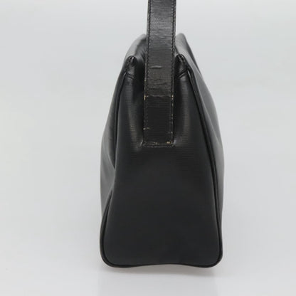 Celine Circle Logo Handbag Leather, BLACK, LEATHER, Handbag