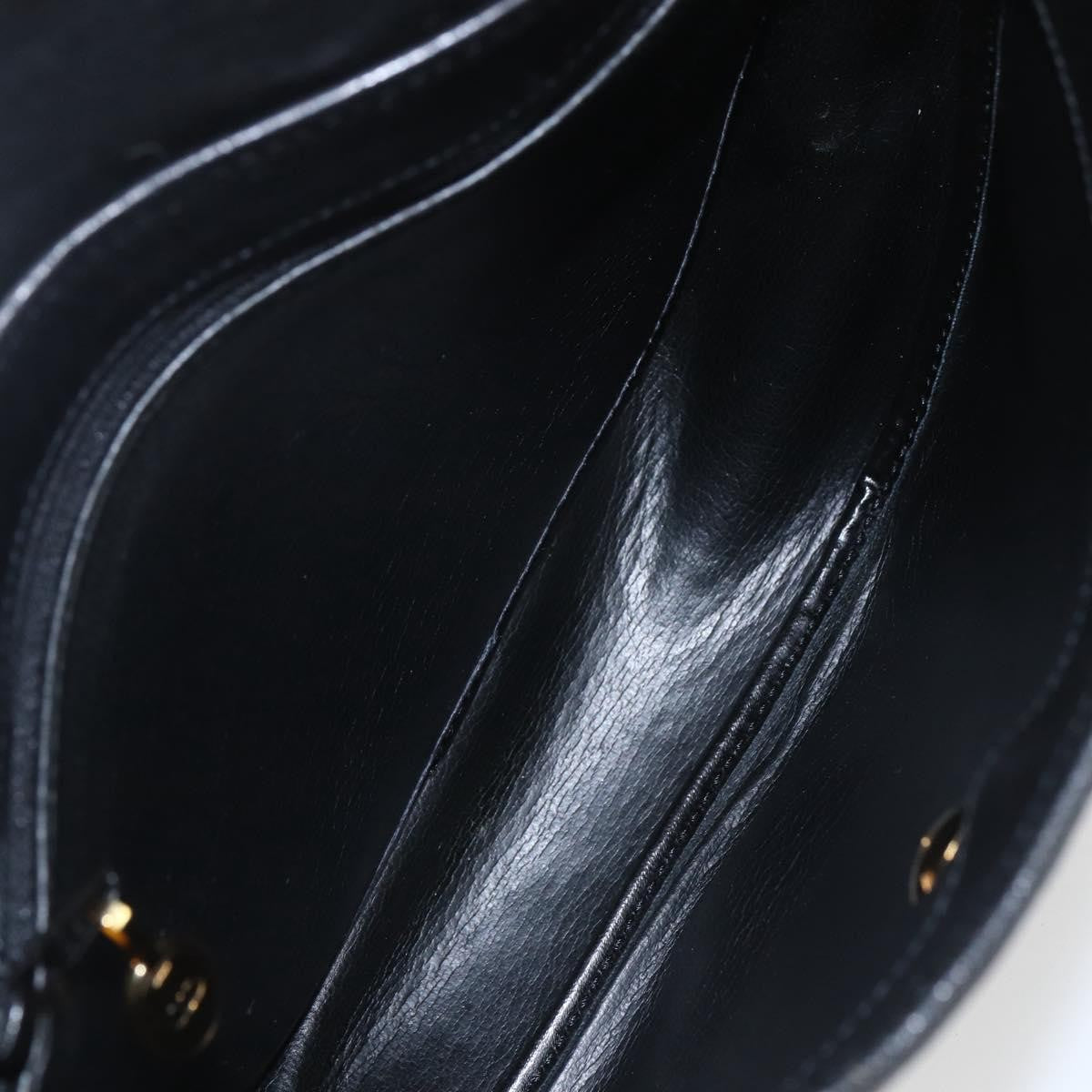 Christian Dior Bobby Flap Bag Whipstitch Leather, BLACK, LEATHER, Shoulder bag
