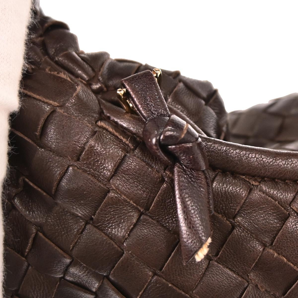 Bottega Veneta Hop Hobo Intrecciato Leather, BROWN, LEATHER, Handbag