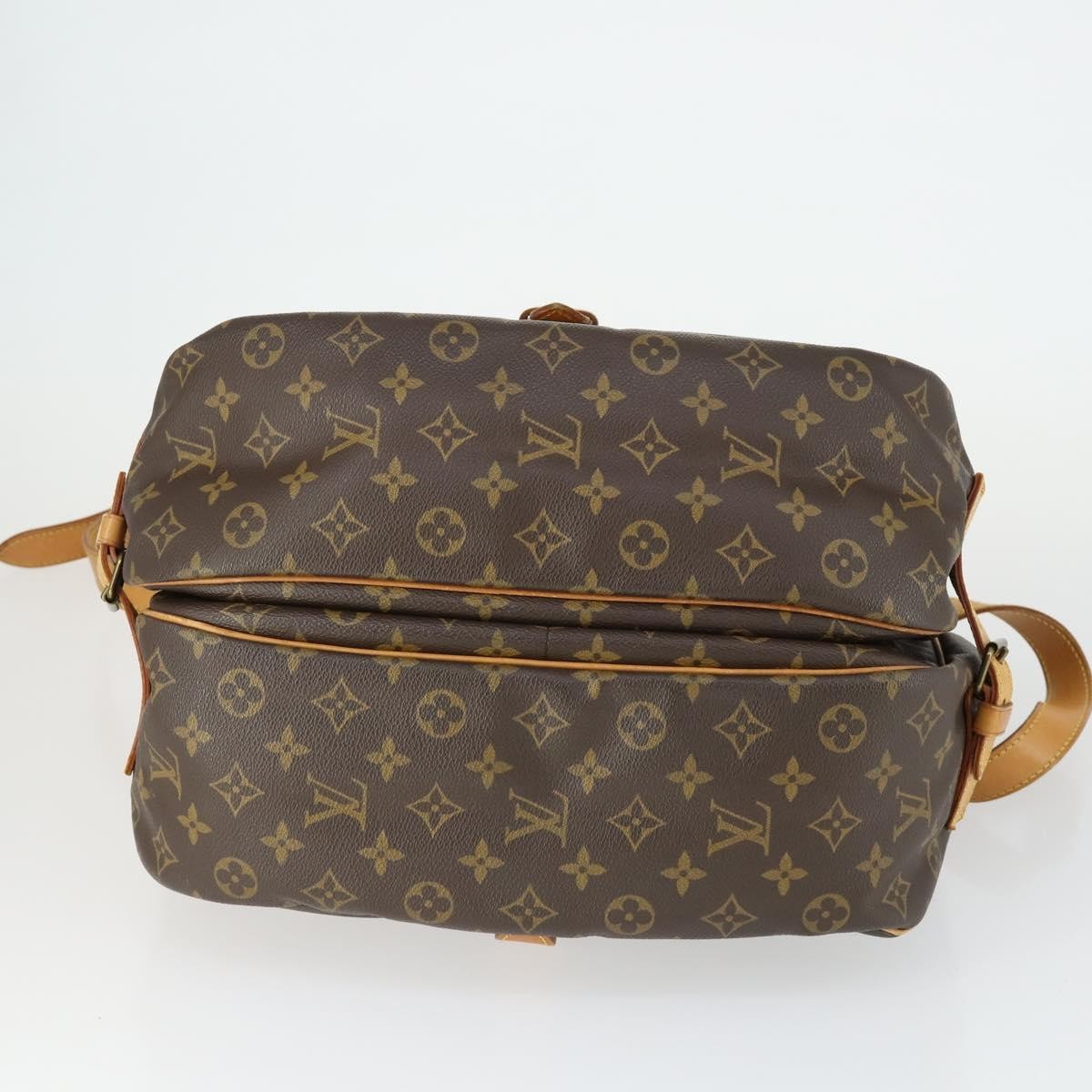 Louis Vuitton Saumur Handbag Monogram Canvas, BROWN, CANVAS, Shoulder bag