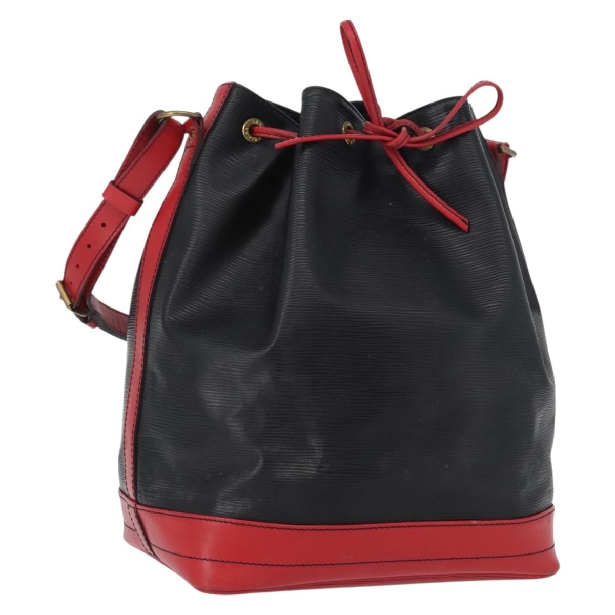 Louis Vuitton Bicolor Noe Handbag Epi Leather, BLACK, LEATHER, Shoulder bag