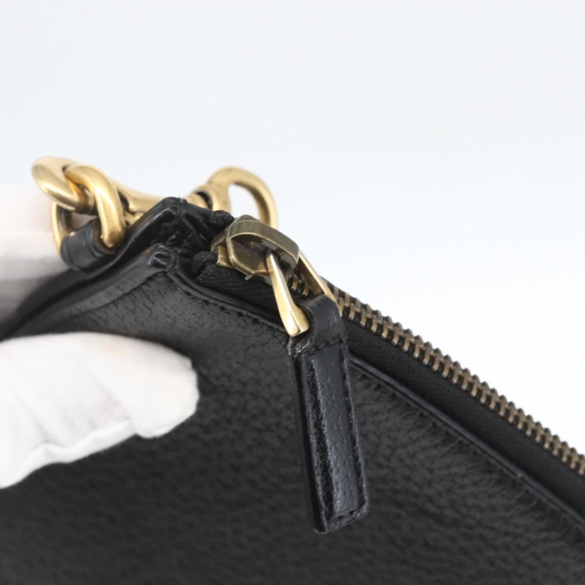 Gucci GG Marmont Pouch Leather, Black, Leather, Clutch