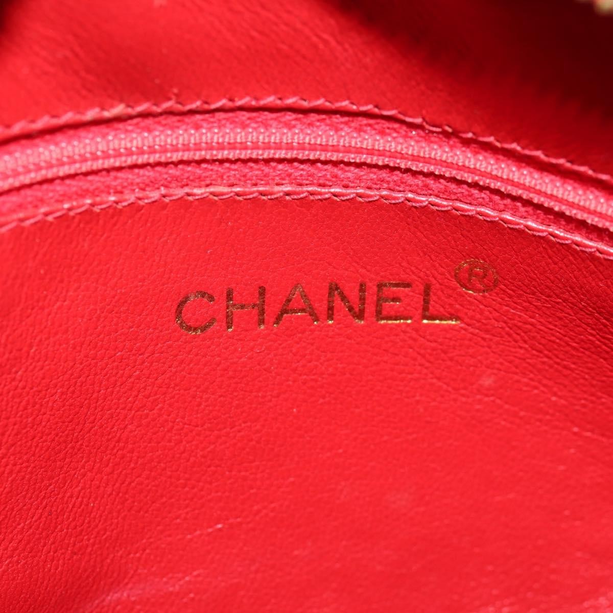 Chanel Vintage Oval CC Tassel Crossbody Bag Leather, RED, LEATHER, Shoulder bag