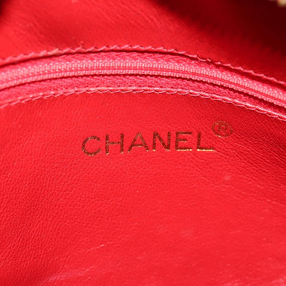Chanel Vintage Oval CC Tassel Crossbody Bag Leather, RED, LEATHER, Shoulder bag