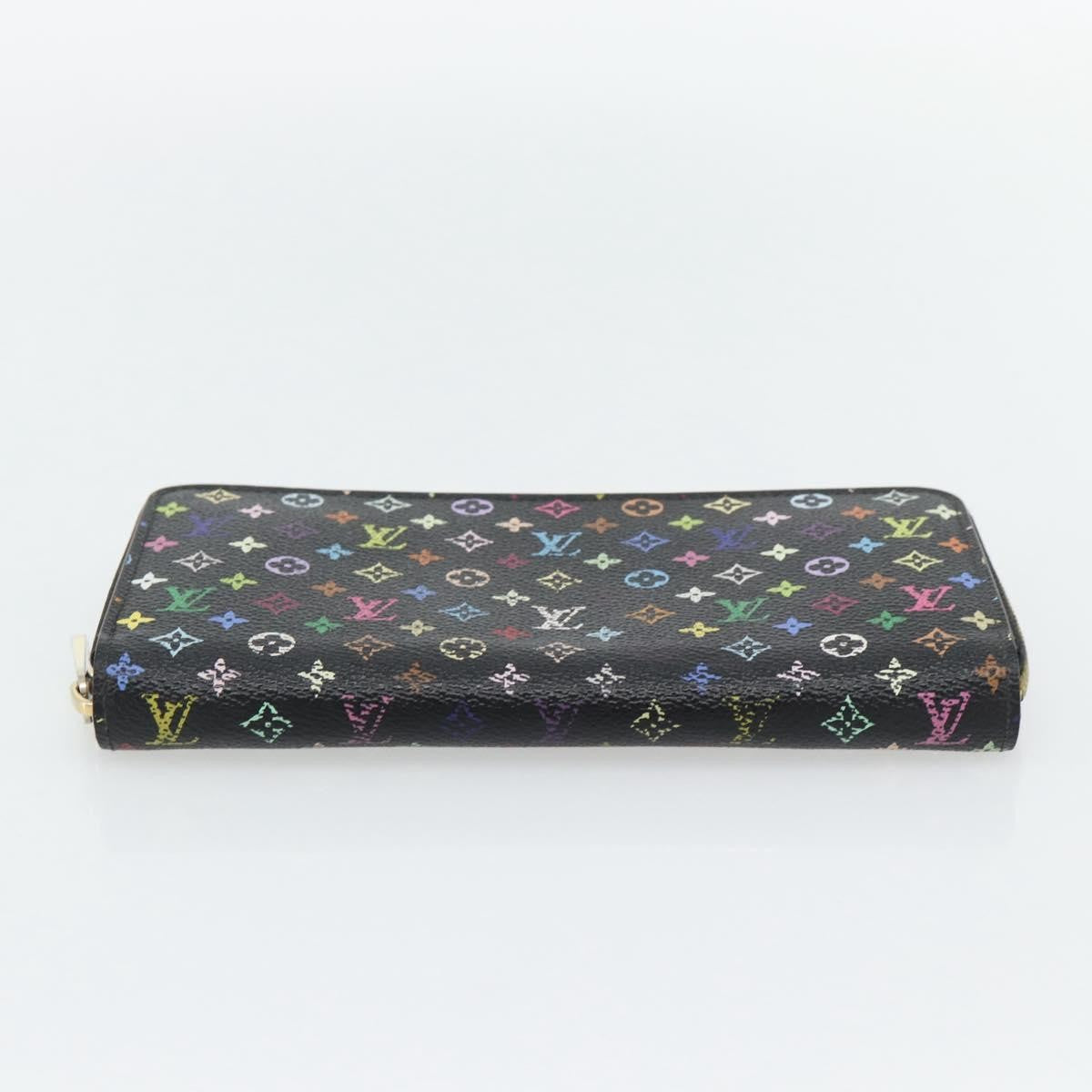 Louis Vuitton Aerogram Zippy Wallet Leather, Black, Canvas, Wallet
