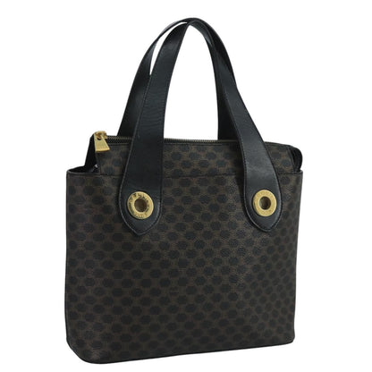 Celine C Macadam Handbag PVC Leather, Black, PVC, Handbag