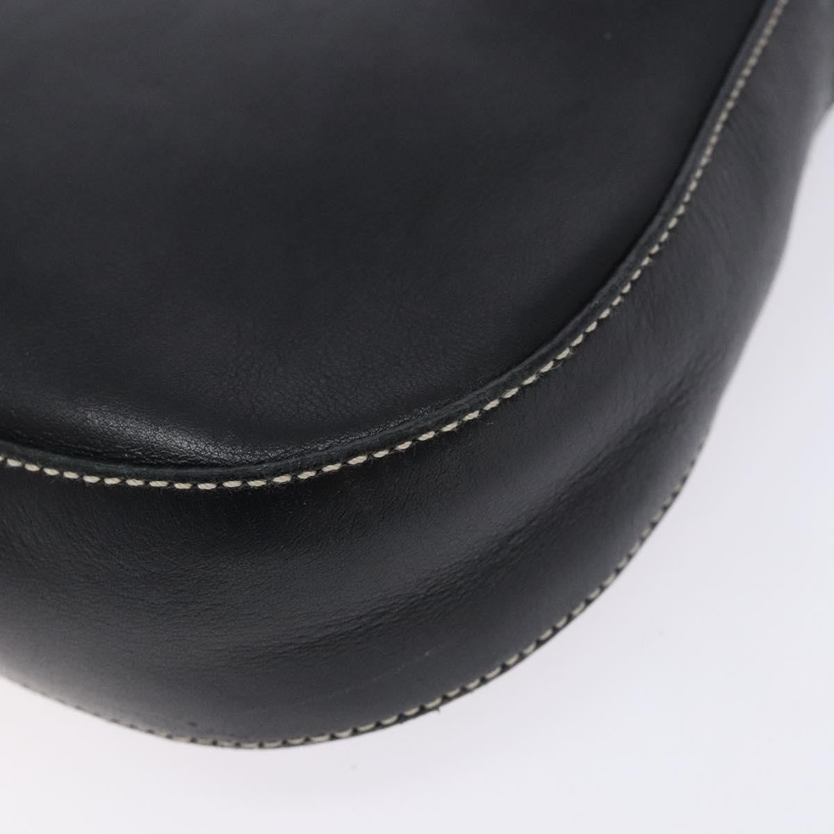 Salvatore Ferragamo Gancini Shoulder Bag Leather, BLACK, LEATHER, Shoulder bag