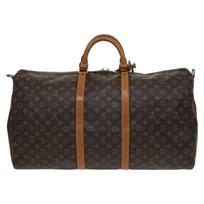 Louis Vuitton Keepall Bandouliere Bag Monogram Canvas, BROWN, CANVAS, Travel bag