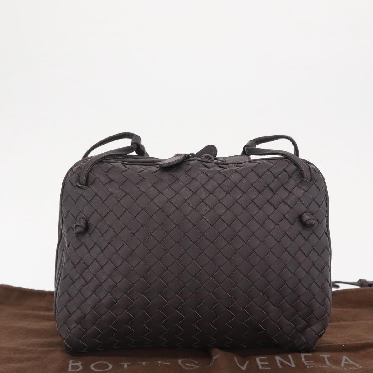 Bottega Veneta Nodini Crossbody Bag Intrecciato Nappa, BROWN, LEATHER, Shoulder bag