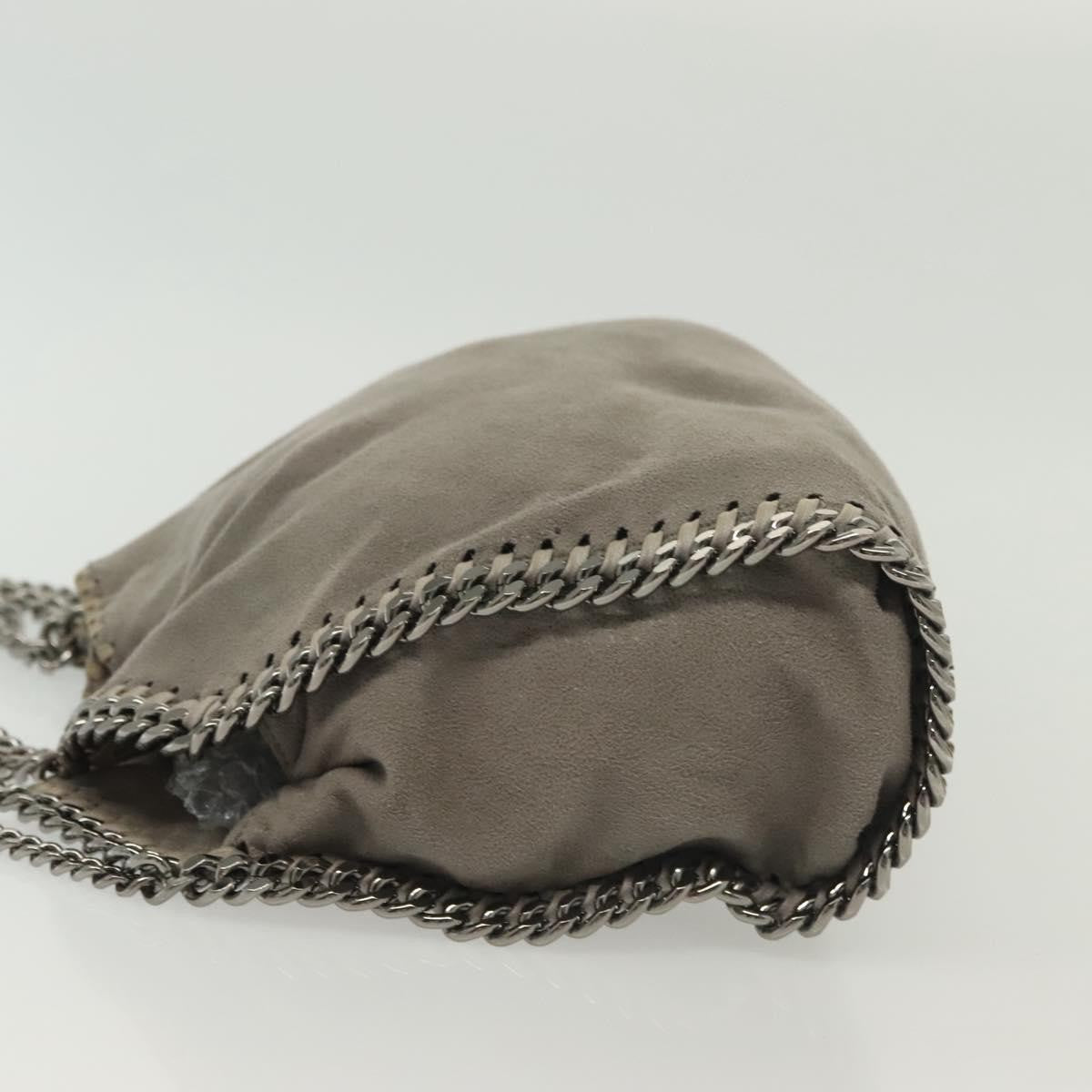 Stella McCartney Falabella Fold Over Crossbody Bag Suede, GRAY, SUEDE, Crossbody bag