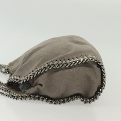 Stella McCartney Falabella Fold Over Crossbody Bag Suede, GRAY, SUEDE, Crossbody bag