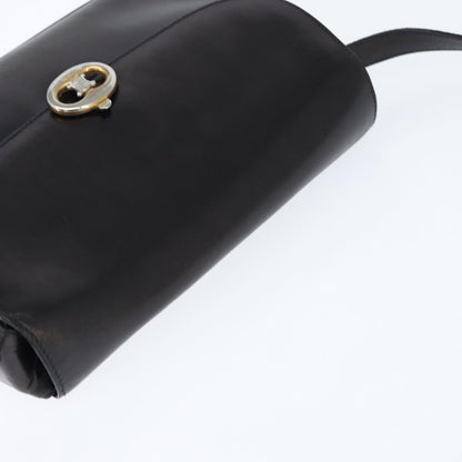 Celine Vintage Triomphe Shoulder Bag Leather, BROWN, LEATHER, Shoulder bag