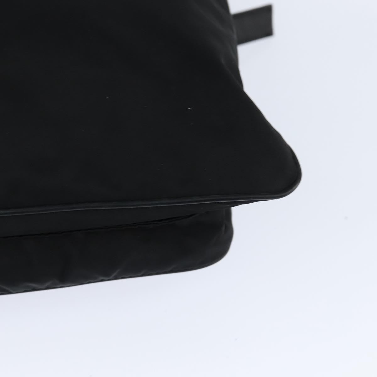 Prada Front Pocket Messenger Bag Tessuto, Black, Nylon, Shoulder Bag
