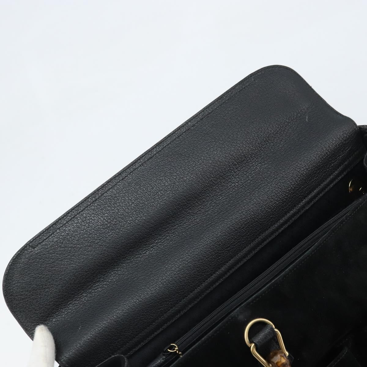 Gucci Bamboo tote bag Suede, Black, Suede, Tote Bag