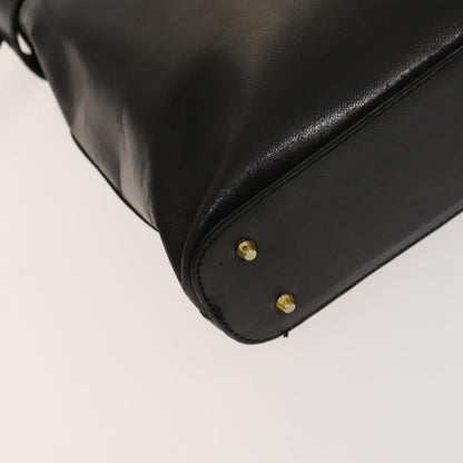 Versace Vintage Handbag Leather, BLACK, LEATHER, Handbag