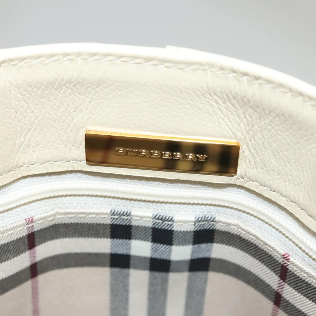 Burberry Vintage Handbag Leather, BEIGE, LEATHER, Handbag