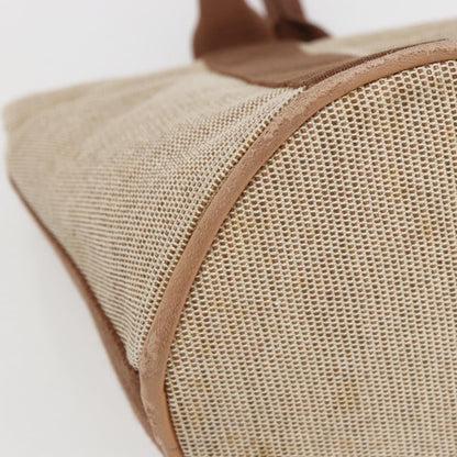 Hermes Saxo Handbag Toile, BEIGE, CANVAS, Handbag