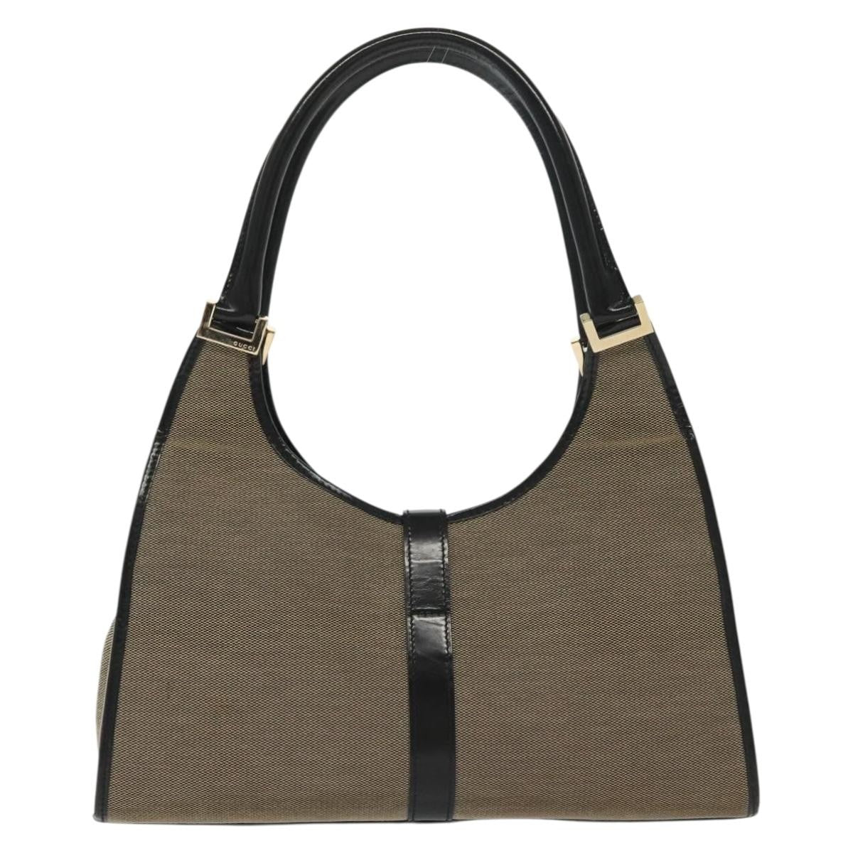 Gucci Jackie Original Shoulder Bag Leather Leather, BEIGE, CANVAS, Shoulder bag