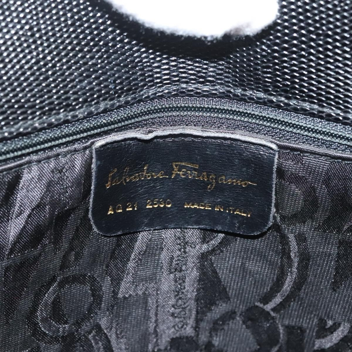 Salvatore Ferragamo Vala Shoulder Bag Leather, BLACK, LEATHER, Shoulder bag