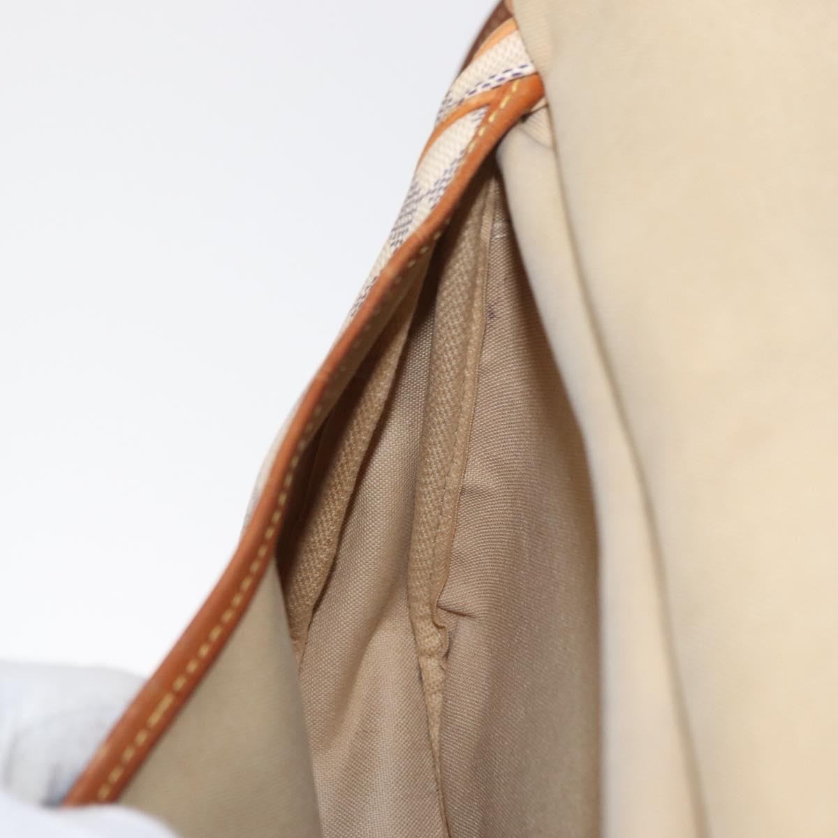Louis Vuitton Saumur Handbag Damier, BEIGE, CANVAS, Shoulder bag