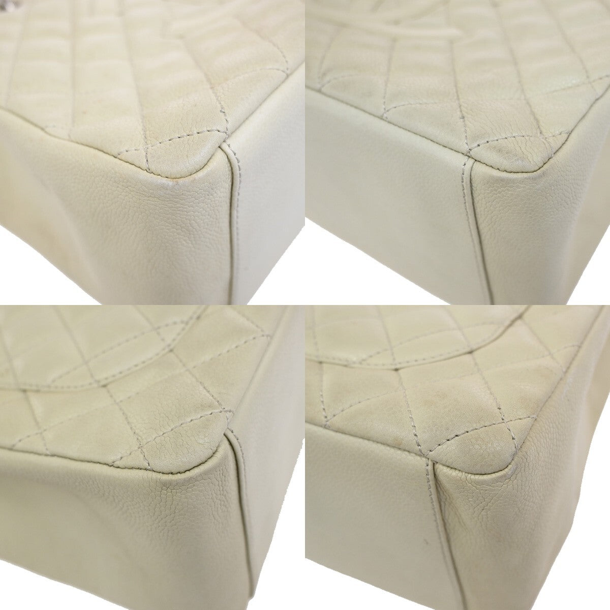 Chanel Grand Shopping Tote Quilted Calfskin, BEIGE, CALFSKIN, Shoulder bag