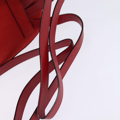 Salvatore Ferragamo Gancini Flap Drawstring Backpack Leather, RED, LEATHER, Backpack