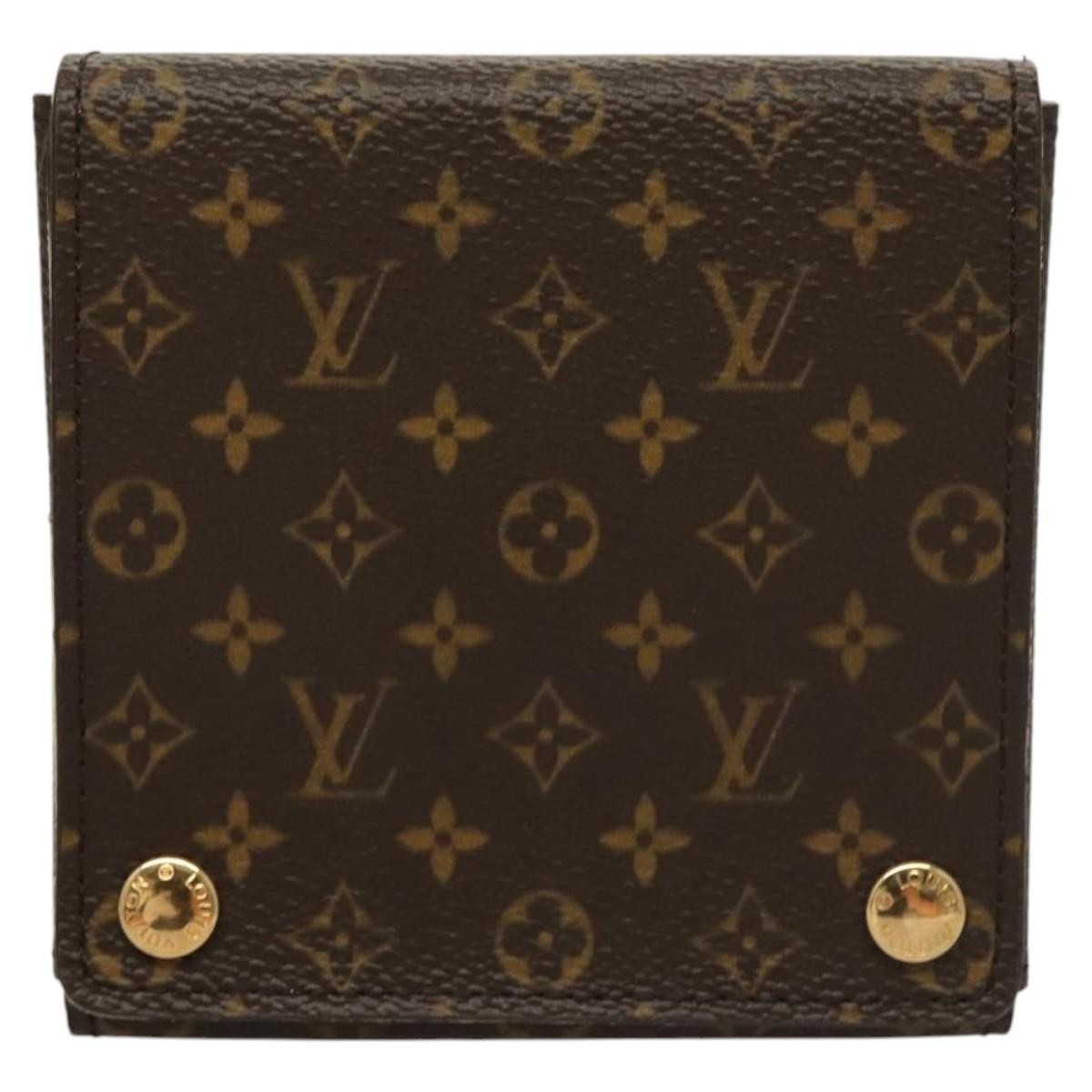 Louis Vuitton CASE JEWELRY BOX Canvas, BROWN, CANVAS, Wallets