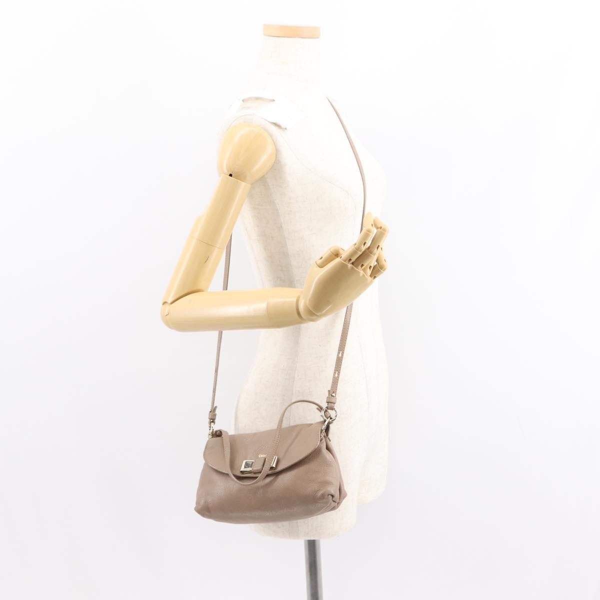 Chloe Lily Shoulder bag Leather, PURPLE, LEATHER, Shoulder bag