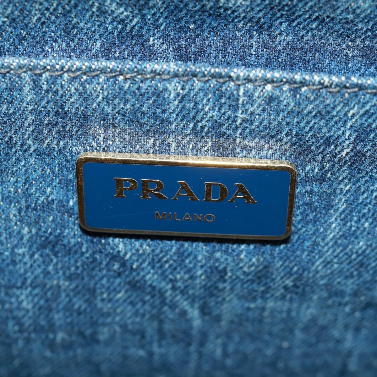 Prada Canapa Tote Denim, BLUE, DENIM_JEANS, Tote bag