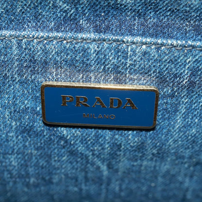 Prada Canapa Tote Denim, BLUE, DENIM_JEANS, Tote bag