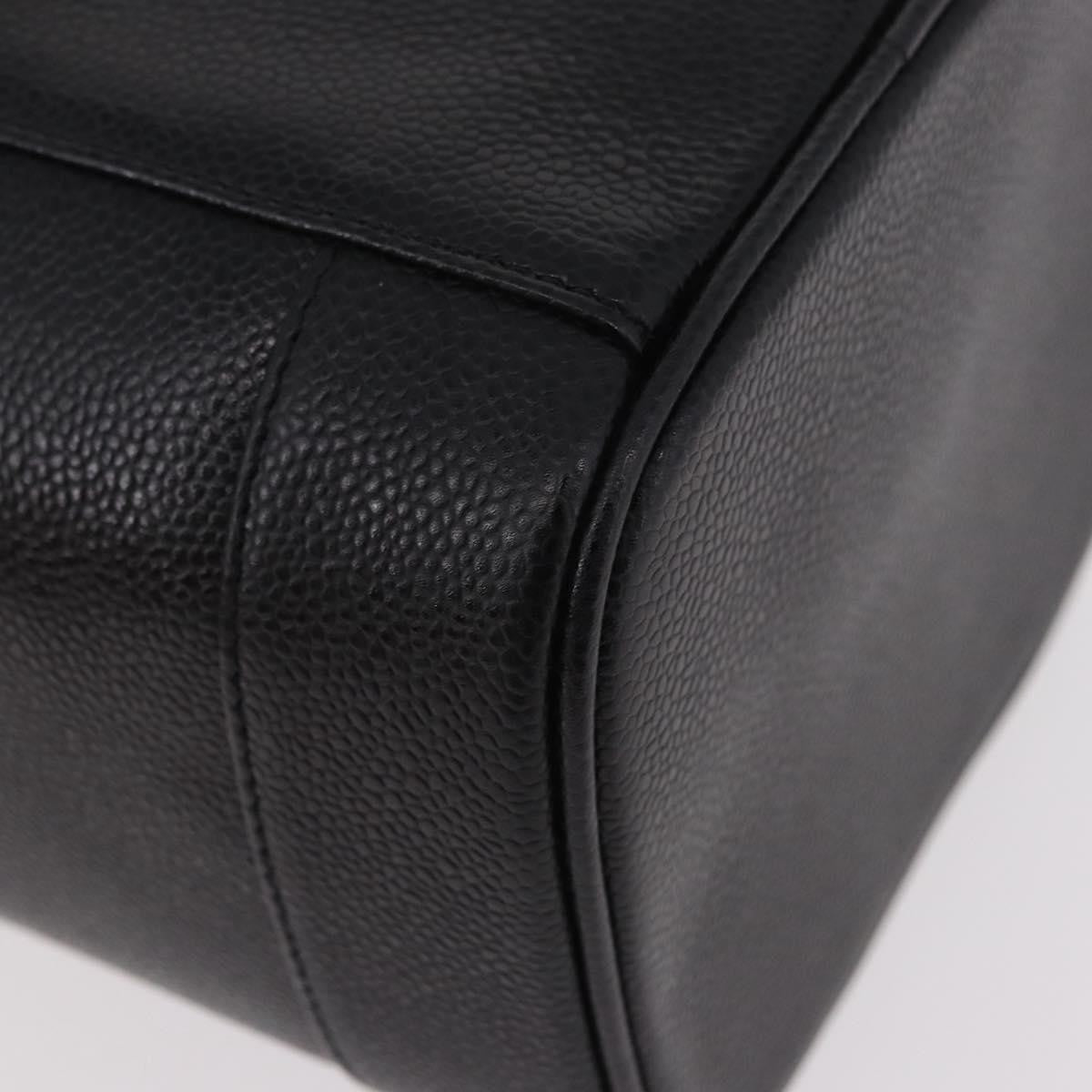 Chanel Vintage Timeless Cosmetic Case Caviar, Black, Leather, Handbag