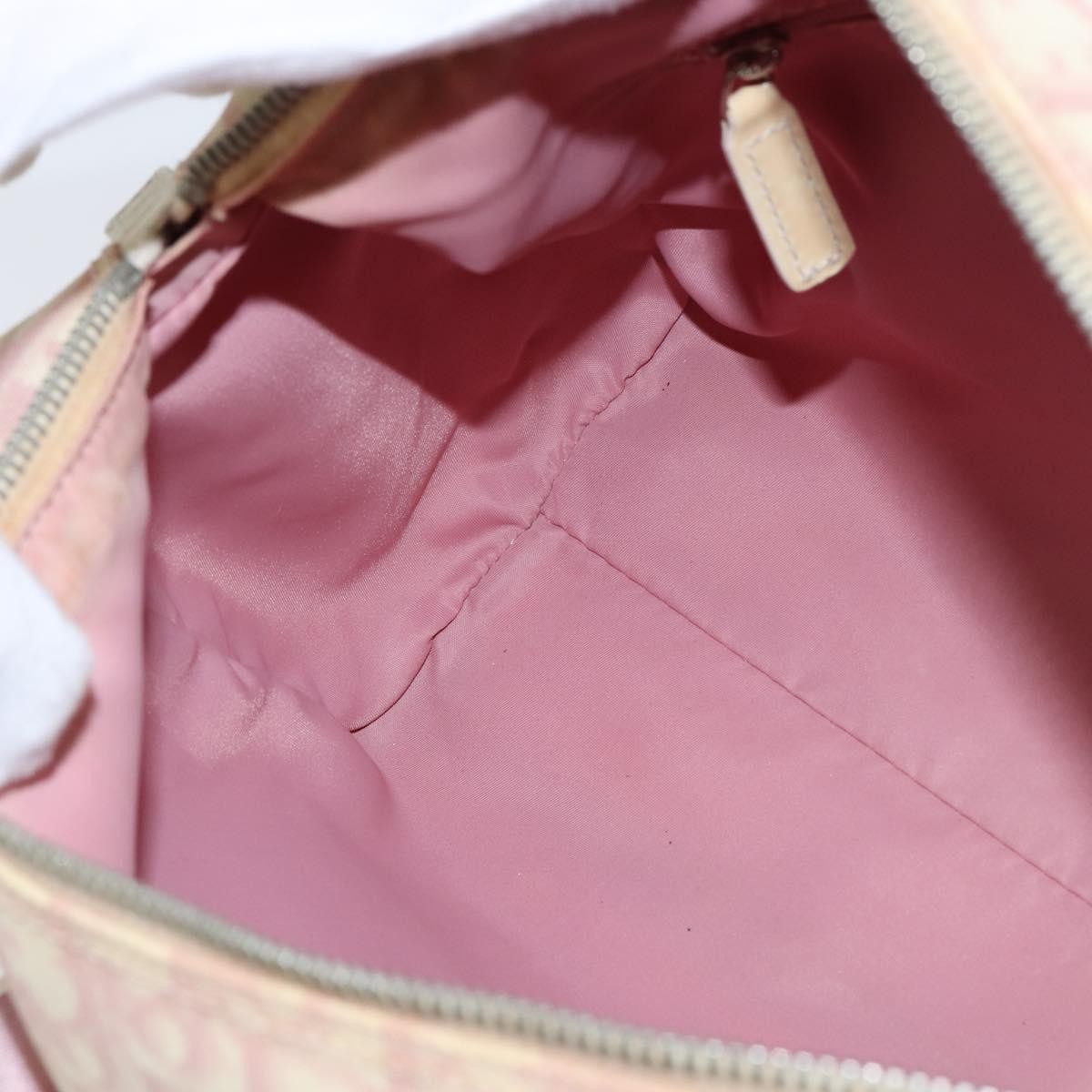 Christian Dior Vintage Trotter Boston Bag Diorissimo Coated Canvas, PINK, PVC, Handbag