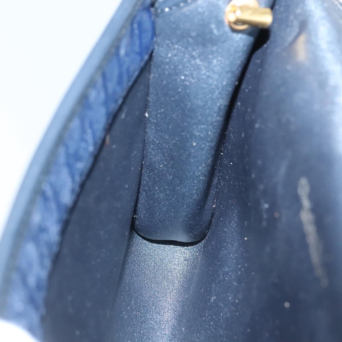 Christian Dior Vintage Trotter Flap Shoulder Bag Canvas, NAVY, CANVAS, Shoulder bag