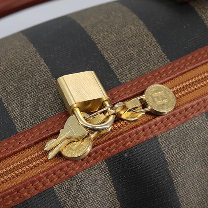 Fendi Vintage Pequin Convertible Boston Bag Coated Canvas, Multicolour, Canvas, Travel Bag
