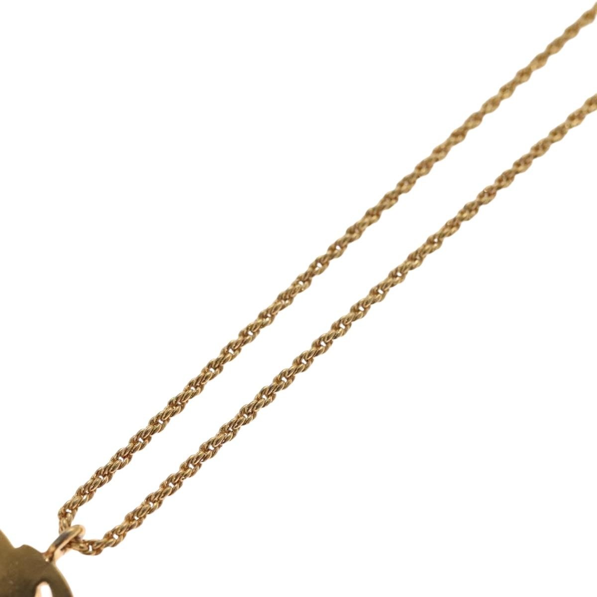 Christian Dior CD Pendant Necklace Metal, GOLD, METAL, Necklace