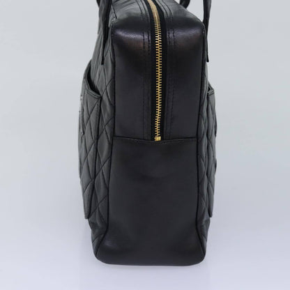 Chanel Coco Mark Black cakfskin, BLACK, LEATHER, Handbag