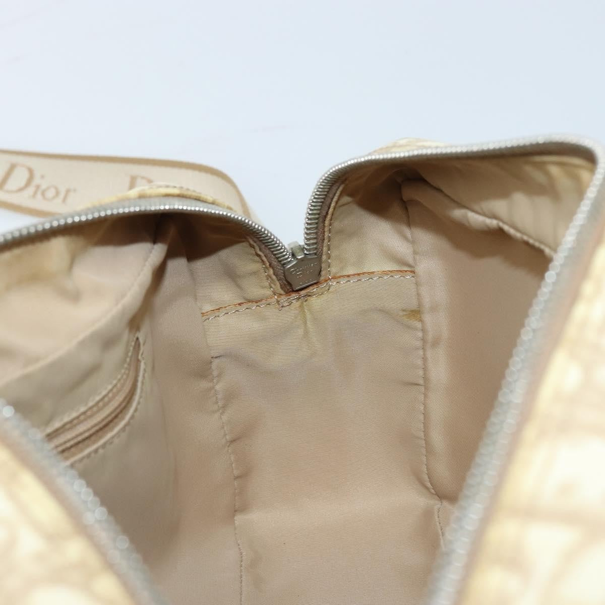 Christian Dior Vintage Crossbody Bag Embroidered Diorissimo Canvas, Beige, Canvas, Shoulder Bag