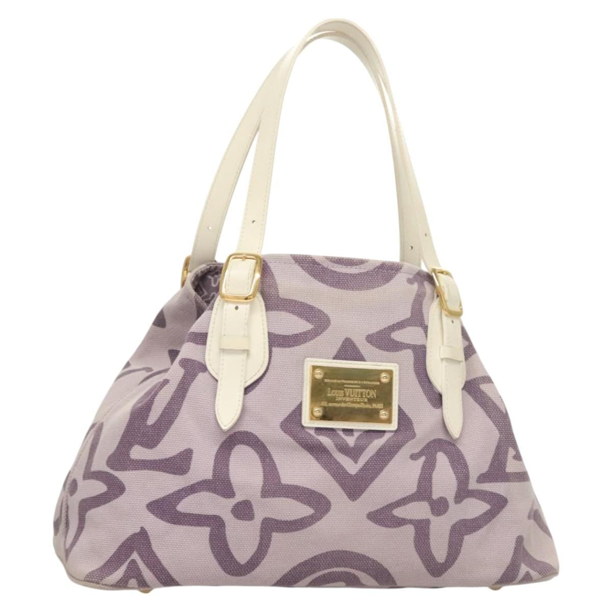 Louis Vuitton Tahitienne Cabas Canvas, PURPLE, CANVAS, Tote bag