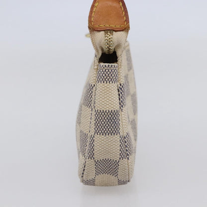 Louis Vuitton Pochette Accessoires Damier, WHITE, CANVAS, Clutche & pouche