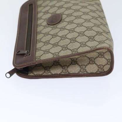 Gucci GG Supreme Clutch bag PVC, Beige, PVC, Clutch
