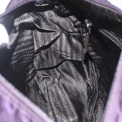 Prada Double Buckle Flap Messenger Bag Tessuto, PURPLE, NYLON, Shoulder bag