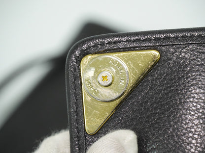 Saint Laurent Vintage Shoulder Bag Leather, BLACK, LEATHER, Shoulder bag