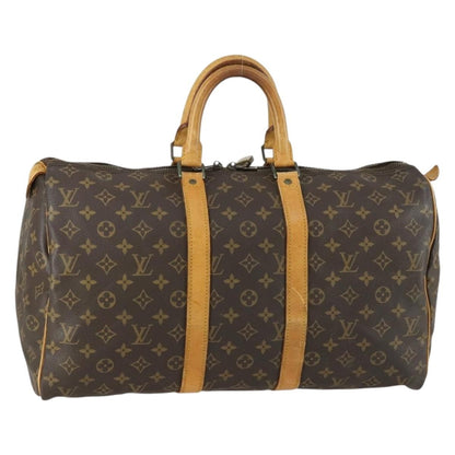 Louis Vuitton Keepall Bag Monogram Canvas, BROWN, CANVAS, Travel bag