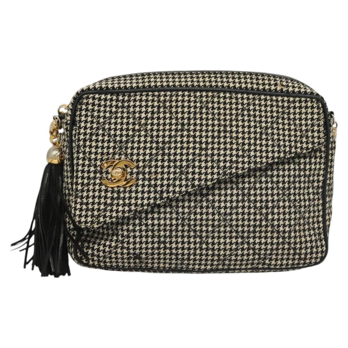 Chanel Vintage Front Pocket Camera Bag Canvas, White, Canvas, Shoulder Bag