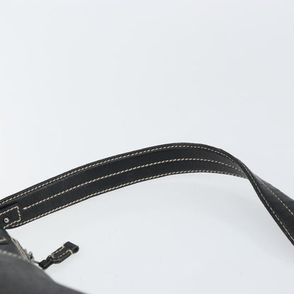 Salvatore Ferragamo Gancini Shoulder Bag Leather, BLACK, LEATHER, Shoulder bag